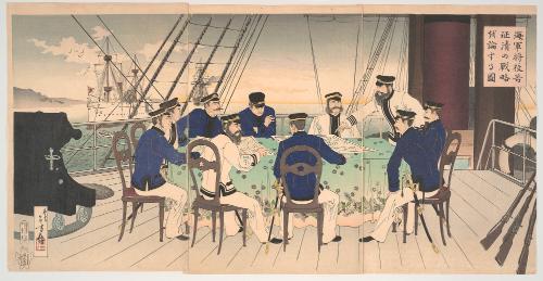 Naval Officers Discussing the Battle Strategy for the Invasion of China