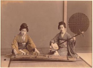 Girls Playing on Koto and Samisen