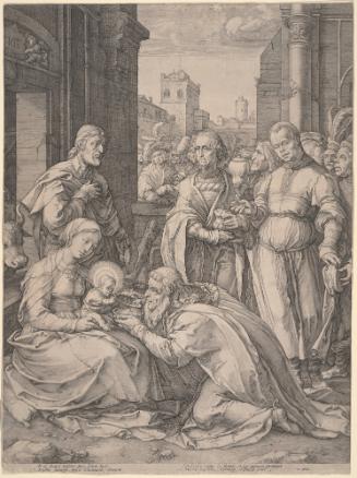 The Adoration of the Magi, in the Manner of Lucas van Leyden, no. 5 from The Life of the Virgin