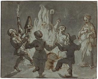 Figures Dancing around a Fire