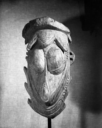 Prow of a River Boat Carved with a Human Face