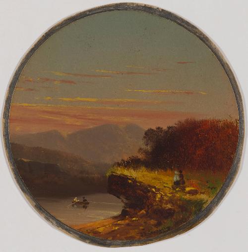 Landscape with Mountains at Sunset