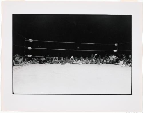 Children at Edge of Wrestling Ring