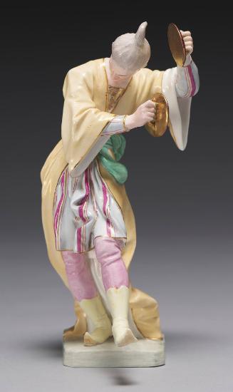 Model of a Chinese Musician Playing the Cymbals