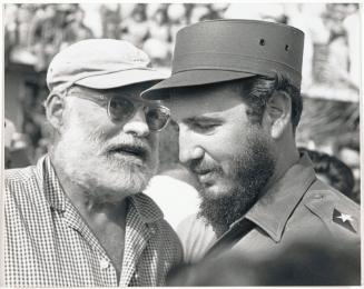 Ernest Hemingway with Fidel Castro after a Fishing Tournament, June 11, 1960