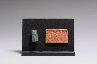 Syrian Cylinder Seal with Divinities, Griffin