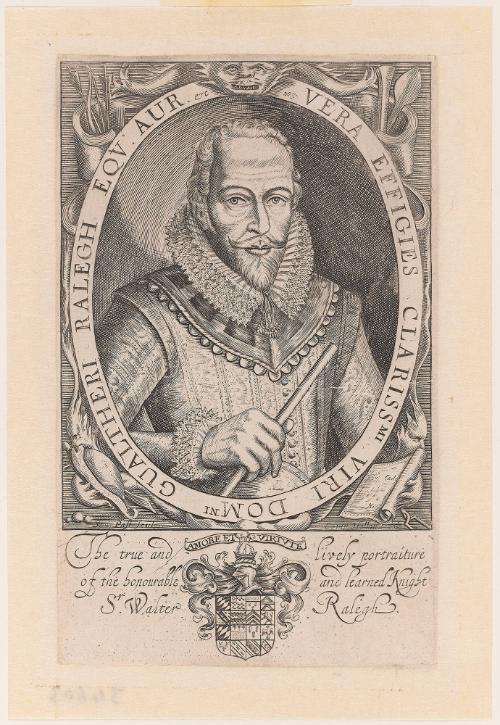 Portrait of Sir Walter Raleigh, from, The Historie of the World