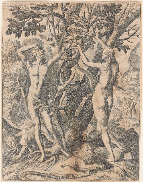 Adam and Eve, from Thomas Harriot’s A Brief and True Report of the New Found Land of Virginia