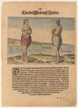 One of the Chief Ladies of Secota, plate 3, from Thomas Harriot’s A Brief and True Report of the New Found Land of Virginia, German edition