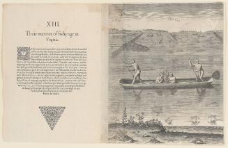 The Manner of Fishing in Virginia, plate 7, from Thomas Harriot’s A Brief and True Report of the New Found Land of Virginia, English edition