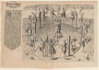 The Dances used at their High Feasts, plate 17, from Thomas Harriot’s A Brief and True Report of the New Found Land of Virginia, German edition