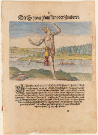 The Conjurer, plate 10, from Thomas Harriot’s A Brief and True Report of the New Found Land of Virginia, German edition