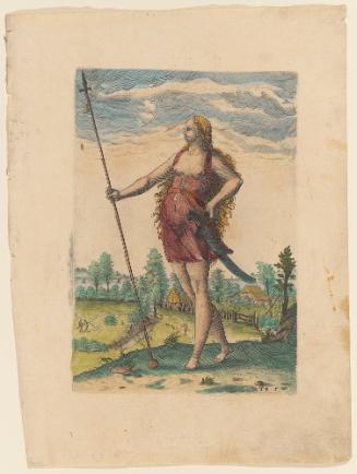 The True Picture of a Woman, a Neighbor to the Picts, from Thomas Harriot’s A Brief and True Report of the New Found Land of Virginia