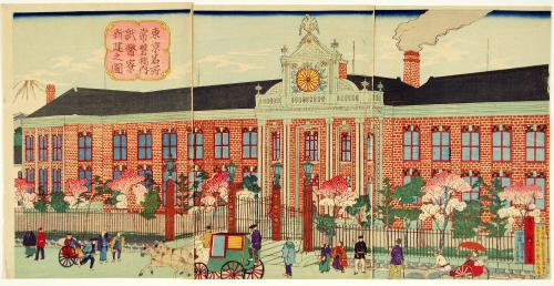 Newly Built Mint at Tokiwabashi, a Famous Place of Tokyo