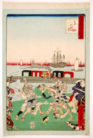 Fight, from the series: Tokyo Meisho Sanjuroku Gi Sen (36 Comics of the Famous Places in Tokyo)