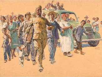 Illustration for "Old Sergeant Somebody" by Roark Bradford
