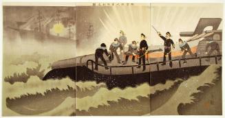 Japanese Torpedo Boat Attacks the Enemy