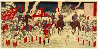 Saigō's Army Launches the Rebellion by Leaving Kagushima in Heavy Snow to Attack Kumamoto Castle, The Center of Government Strength in the Area