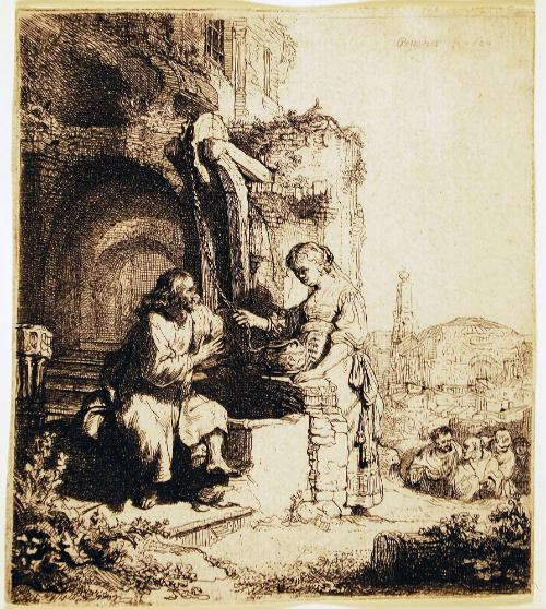Christ and the Woman of Samaria Among Ruins