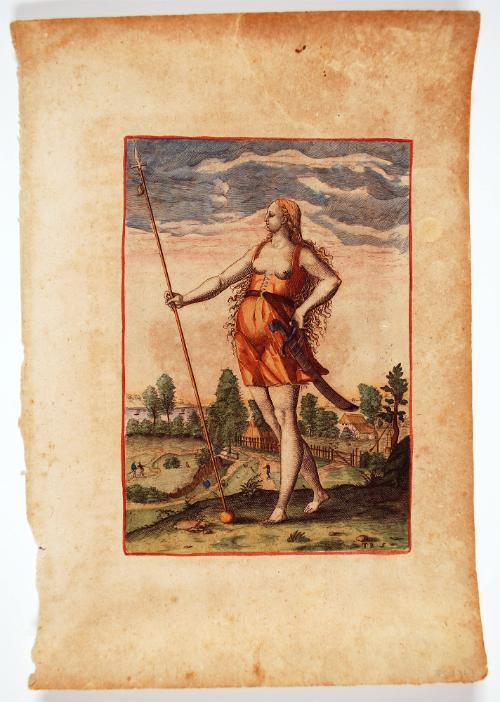 The True Picture of a Woman, a Neighbor to the Picts, from Thomas Harriot’s A Brief and True Report of the New Found Land of Virginia