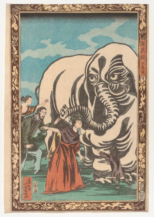 Camera Views: Picture of Giant Elephant, (Shashinkyo: Ozo zu)