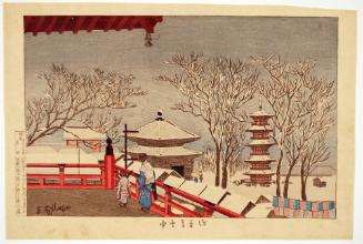 Sensoji Temple in the Snow (Sensoji setchu) 浅草寺雪中