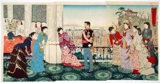 Emperor Meiji and His Consort in the Plum Garden (Miyo shun'e no baien)