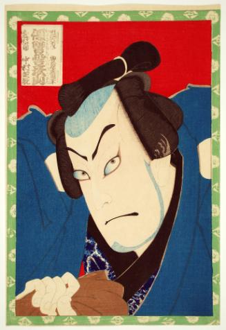Actor Nakamura Shikan IV as Keyamura Rokusuke in the Play Vendetta at Hikosan (Katakiuchi chikai no Hikosan), from an untitled series of twenty-two actor portraits