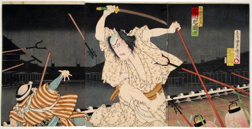 Ichikawa Sadanji as Sano Jirozaemon from the Kabuki Play Kagotsurube