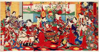 Flowering in the East: The Crown Prince at Play (Hana no azuma ōji on-asobi no zu)