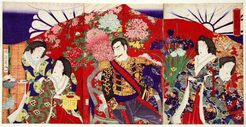 Imperial Viewing of Flowers in Full Bloom (Kaika tenran no zu)