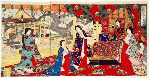 Spring Felicitations in Japanese Brocade (Wakin haru no kotobuki)