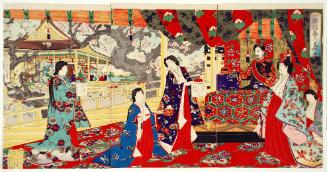 Spring Felicitations in Japanese Brocade (Wakin haru no kotobuki)