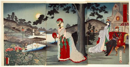 Nobility Enjoying the Cooling Air on a Summer Evening (Kōki nōryō no zu)