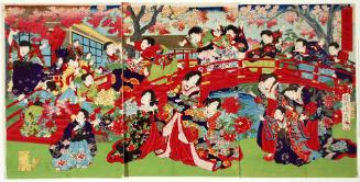Children Playing in the Imperial Palace Under Cherry Blossoms 
御所桜子供遊.