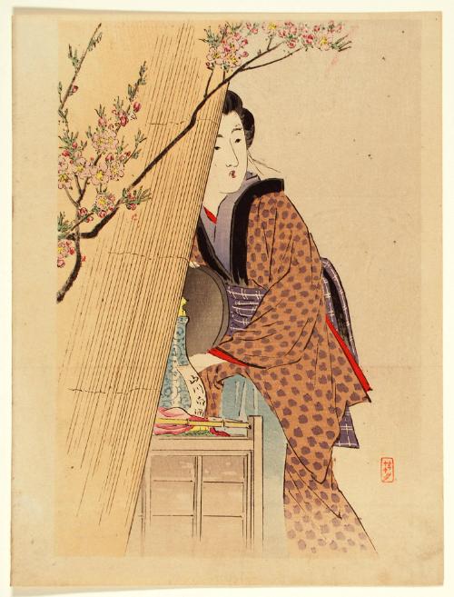 Selling White Sake
Frontispiece (kuchi-e)