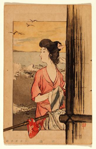 Woman at the Seashore
Frontispiece (kuchi-e)