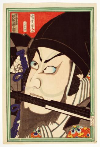 Actor Kawarazaki Sanshō (Kawarazaki Gonjūrō I) as Satō Masakiyo, from an untitled series of actor portraits