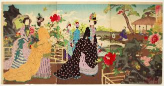 Wives of the Meiji Court in the Peony Garden
婦有喜倶菜 ふうきぐさ.
