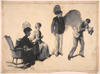 Two Women and Two Men; Illustration