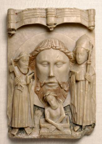 The Head of St. John the Baptist on Charger Flanked by St. Peter and Probably St. Thomas of Canterbury