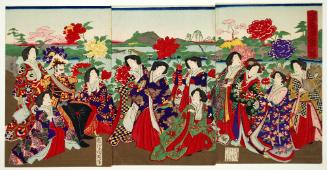 Meiji Emperor and Empress in a Penny Garden