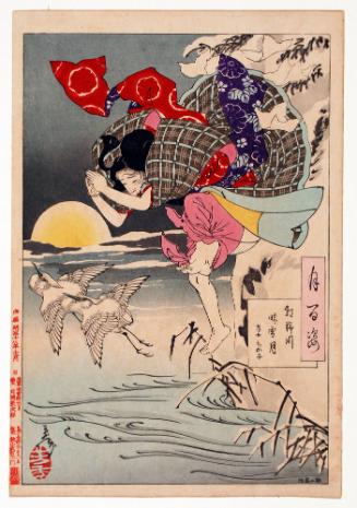 Moon of Pure Snow at Asano River - Chikako, the filial daughter, from the series One Hundred Aspects of the Moon (Tsuki Hyakushi)
