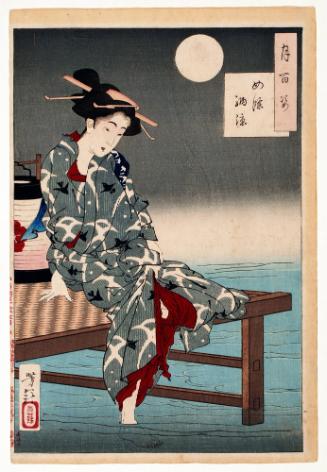 Cooling Off at Shijo, from the series One Hundred Aspects of the Moon (Tsuki Hyakushi)

