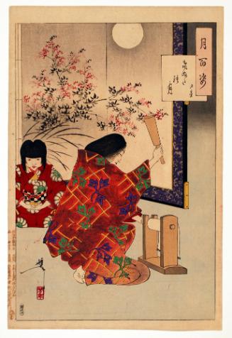 Cloth-beating moon - Yūgiri, from the series One Hundred Aspects of the Moon (Tsuki Hyakushi)