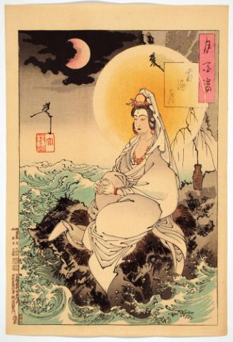 Moon of the Southern Sea, from the series One Hundred Aspects of the Moon (Tsuki hyakushi)