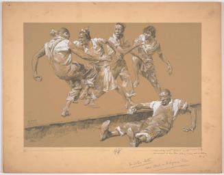 "You Hit My Man!" Illustration for Roark Bradford's Kansas Brown