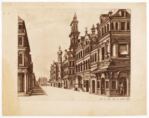 Imaginary View of a Street with the House Aux Quatre Vents