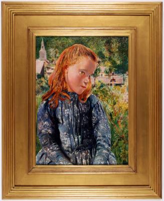 Young Ardennaise Girl in a Blue Dress