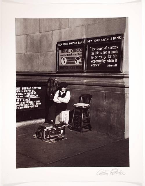 Shoeshine man, New York City, no. 16 from Arthur Rothstein